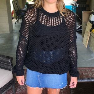 FREE PEOPLE!! Black sweater!